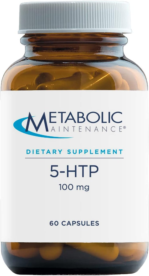 Metabolic Maintenance 5-HTP (5-Hydroxytryptophan), 100mg - Mood Support Supplement with Vitamin C & B6, 60 Capsules