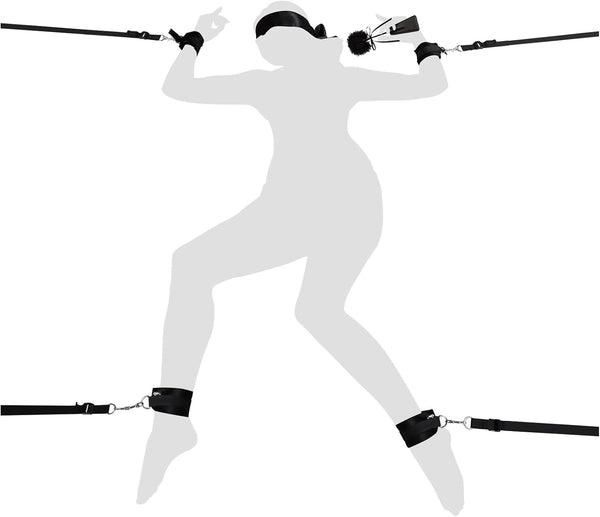 BDSM Bondage Restraint Sex Toys - UTIMI Bed Sex Straps Set with