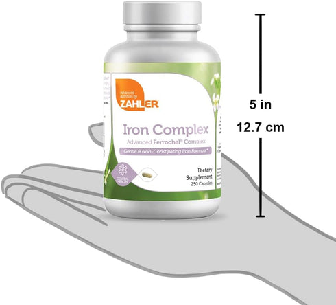 Zahler Iron Complex, Gentle & Non-Constipating Iron Formula, 250 Capsules