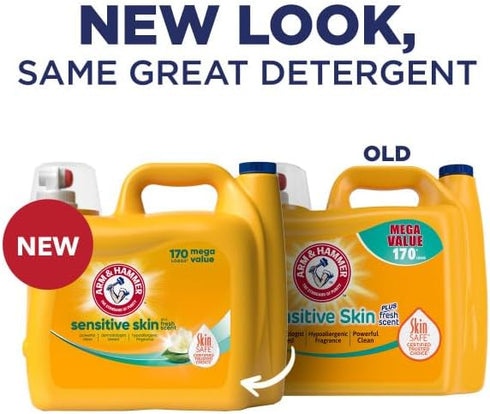 HAMMER 170 170 oz ARM & Sensitive Skin Plus Fresh Scent, Loads Liquid Laundry Detergent, Fl