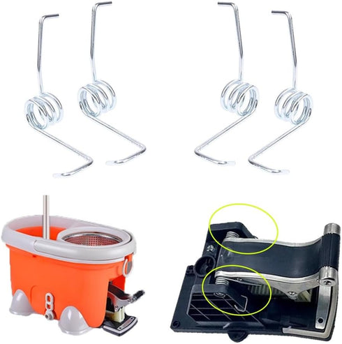 SINEKY 2Sets Bucket Rotating Mop Spring, Pull Back Foot Step Mop Torsion Springs