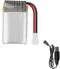 NUOKE 3.7V 500mAh Rechargeable Battery and USB Cable for 9368 Remote Control Car