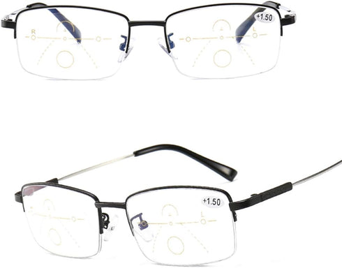 MIRYEA Progressive Multifocus Computer Reading Glasses, Blue Light Blocking Readers 1.5
