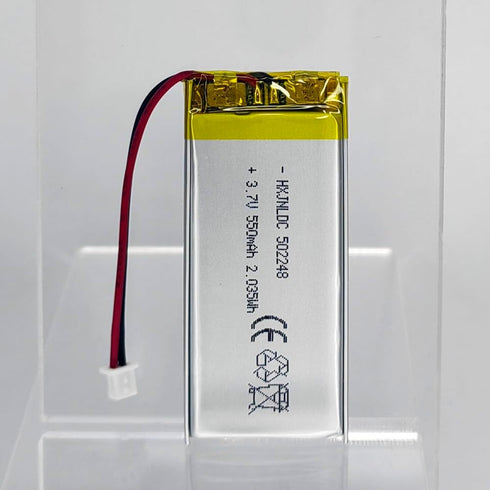 DC 3.7V 550mAh 502248 Rechargeable Lithium Polymer Battery for DIY 3.7-5V Electronic Products with LED Lights