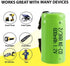 AA Ni-Cd 1.2V 2/3AA 600mAh Rechargeable Battery, 6pcs Green