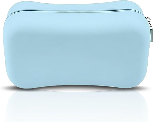 Silicone Makeup Bag, Small Travel Cosmetic Pouch with Zipper, Ample Storage Organizer for Essentials