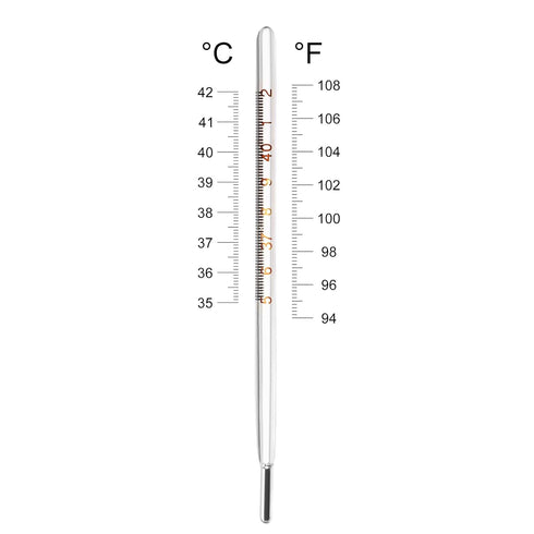 Ipetboom 1pc Glass Oral Temperature - Adult Free Clinic Armpit Fast Reading Fever Indicator - Single Scale Blue