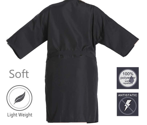Salon Client Gown Robes Cape, Kimono Style Hair Salon Smock for Clients