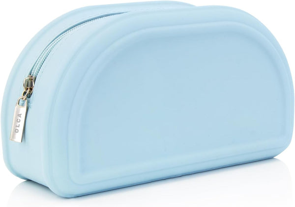 Silicone Makeup Bag, Waterproof Brush Holder, Travel Toiletry Organizer with Zipper