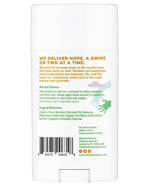 STINKBUG NATURALS Vanilla Mint Charcoal Deodorant, 2.1 OZ
