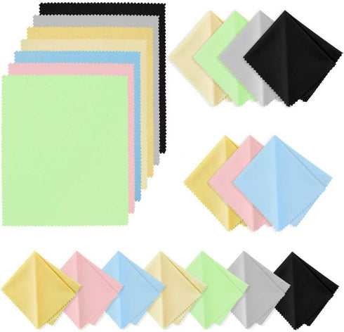 Ninsula 21 Pack Glasses Cleaning Cloths, 6" 7"Large Eyeglass Cleaning Cloths, Premium Ultra-Soft