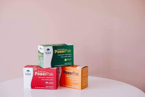Trace Minerals Power Pak Electrolyte Powder Packets, 30 Packets, Acai Berry, 1200 mg Vitamin C, Zinc, Magnesium