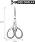 Professional Grooming Scissors - Small Stainless Steel Scissors for Hair, Eyebrow, Mustache Trimming