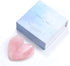 ZHDECOR Healing Crystal Rose Quartz Heart Love Massage Tool Natural Gemstone Gua Sha Board Facial Scraping Massager