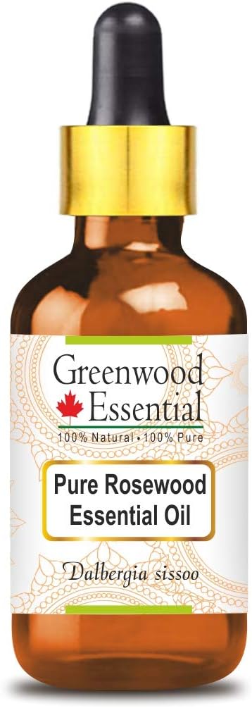Pure Rosewood Essential Oil (Dalbergia Sissoo) 30ml (1.01 oz) with Glass Dropper - Steam Distilled