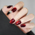 Wine Red Press on Nails, Short Square Cat Eye Nails, Glossy Glue on Nails, 24Pcs Reusable for Women