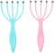 Seddy Portable Scalp Massager, Hand Held SPA Head, Neck, & Body Massager for Deep Relaxation (2 Pack) (Blue)(Pink)