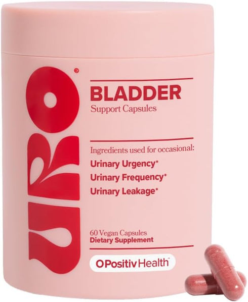 O Positiv URO Bladder Control Supplement, 30 Servings (Pack of 1) for Urinary Urgency, Frequency, Leakage with Pumpkin