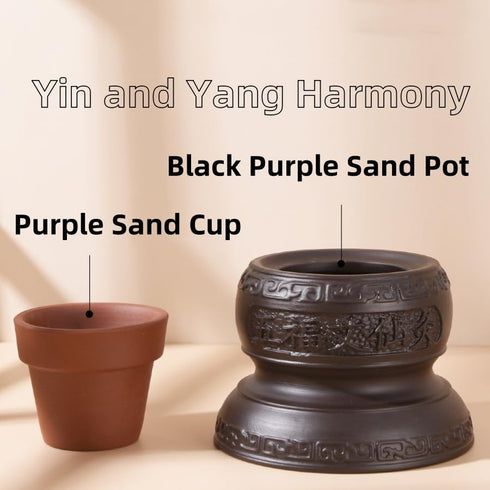 MOTRING Moxibustion Purple Sand Pot Acupoint Holder Suspended by Ginger Salt