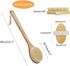 TEMEAYE Dry Brushing Body Brush Set, Wooden Handle with Medium Strength Natural Bristles for Gentle Exfoliation