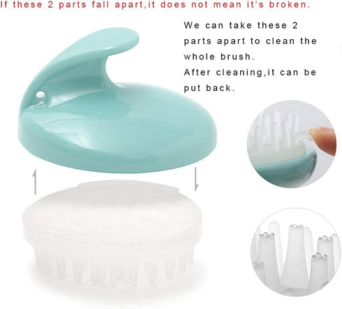 Manual Scalp Massagers Shampoo Massager Brush, Vinerstar wanerxin Hair Head Massager, Scalp Stress Relax Mint Green