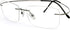Eyekepper Titanium Rimless Reading Glasses for Men Women - Gunmetal +0.00