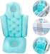80x40cm Inflatable Bathtub Chair Tub Portable Foldable Shower Basin Travel Tub Seat for Elderly and Pregnant Women Blue