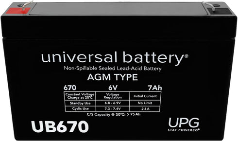 6V 7Ah SLA Battery for Huffy BMW X6 Ride On Toy Car Model # 17034
