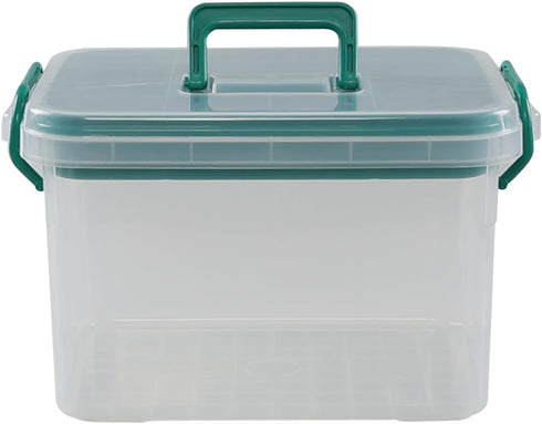 Lesbin Clear First Aid Box Organizer with Compartments, Plastic Family Medical Supplies Storage Box