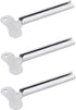 SelHeng 3 Pcs Silver Metal Tube Squeezer Keys, Tube Toothpaste Squeezer Keys Metal