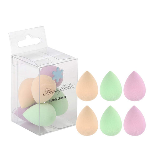 Snowflakes Mini Beauty Makeup Sponge Blender, 6 pcs, Latex Free for Detailed Application