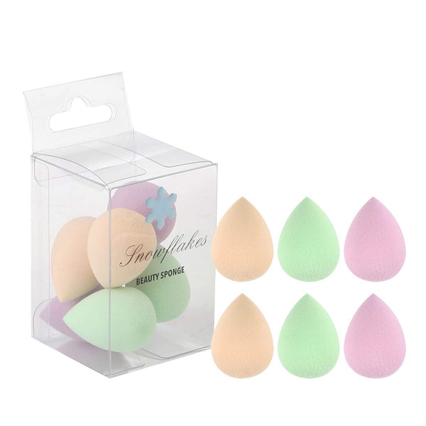 Snowflakes Mini Beauty Makeup Sponge Blender, 6 pcs, Latex Free for Detailed Application