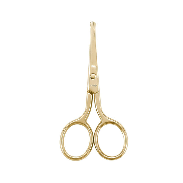 LIVINGO Professional Nose Hair Scissors - Multi-purpose Stainless Steel Rounded Tip Straight Blade, Facial Hair Beard