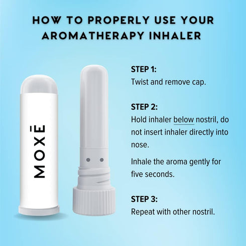 MOXE Peppermint Essential Oil Nasal Inhaler - Therapeutic No-Mess Aromatherapy, Cooling, Refreshing, Made in USA (1