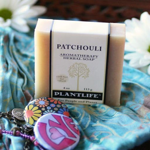 Plantlife Patchouli Bar Soap - Hand Crafted Moisturizing Soap for Skin - Soothing, Plant-Based Ingredients, 4oz