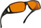BLUELESS Fitover Glasses for Computer Blue Blocking with Orange Tinted Sleep Glasses, Black