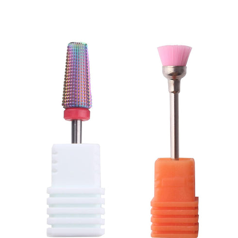 MZCMSL 5 in 1 Carbide Nail Drill Bit, Removing Acrylic or Gel, 3/32 Shank efile Bit, Fine, Multicolor