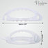 Parcelona French Plain Oval Small Celluloid Hair Barrette Clips, Metal Free Hair Accessories for Women (Solid White)