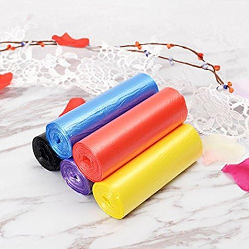 CTKcom 5 Gallon Colored Trash Bags, 120 Counts, 6 Rolls for Home Bathroom Bedroom Toilet Office Rubbish Bin