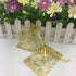 Onwon 50 PCS/Set Luxury Jewelry Candy Gift Bags, Champagne Velvet Drawstring Pouches, Gold Line Sheer Organza