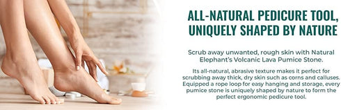 Natural Elephant Natural Volcanic Lava Pumice Stone Callus and Foot Scrub Rock Pack (Single Pumice Stone)