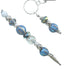 Set LUX Clips (Winter Blue) & Keychain Metal Wire Joint Clamp with Pen Clip Extendable for Mechanics Home Automobile