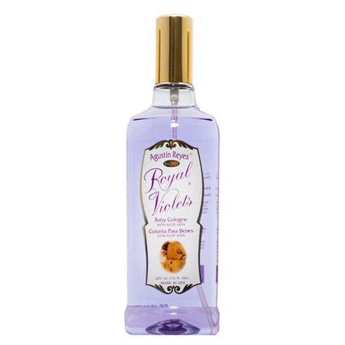 Royal Violets 7.6 Oz 225 ml. Pack 3 Baby Cologne. Clean, Mild and Long Lasting Fragrance. With Aloe Vera. Fl /
