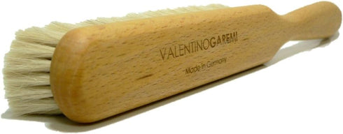 Valentino Garemi Ultra-Soft Goat Hair Cleaning Brush for Delicate Flat Fabrics, Suits, Jackets, Coats, Couch