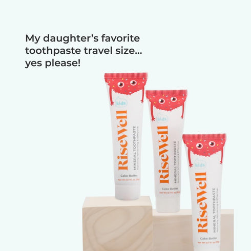 RiseWell Travel Mineral Toothpaste - TSA Approved - Natural Dental Care, SLS Free Travel Size Toothpaste Made by