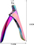 Professional Acrylic False Nail Clippers, Nail Tip Cutter for Acrylic Nails and Manicure Tool (Rainbow)