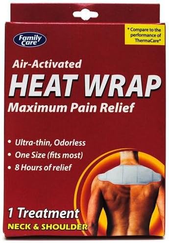 Air Activated Heat Wrap - Maximum Pain Relief For Neck & Shoulder, 1 pc,(Family Care)