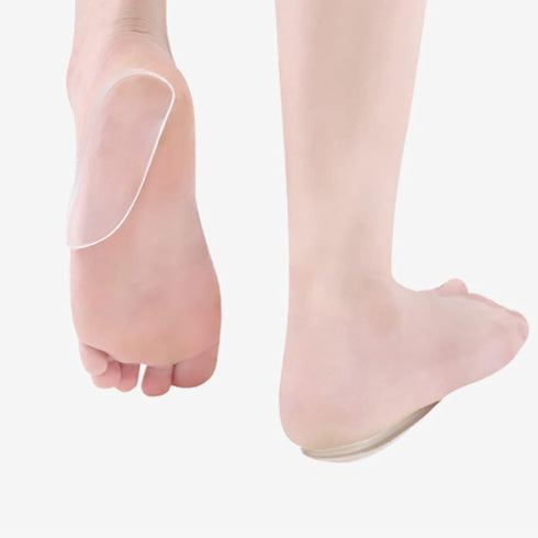 MARS WELLNESS Medial & Lateral Heel Wedge Silicone - 2 Pairs Universal Adhesive Shoe Insert for Knock Knee Pain, Foot