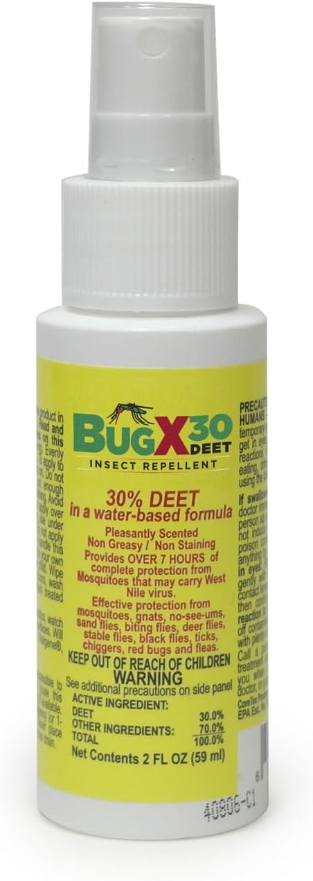 CoreTex Bug X 30 Mosquito, Tick, & Insect Repellent Spray with 30% DEET, 2oz Bottle
