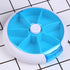 INVODA Rotating Weekly Pill Dispenser, 7 Day 3 Times Medicine Pill Planner with 7 Compartments, Blue